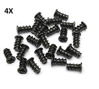 TecnoStore® 4 Black Fan Screws for PC Case, M5 x 10 mm Galvanised Cross Head Fan Screws