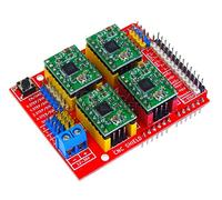 TECNOULAB 1 pcs CNC shield plate + 4 pcs A4988 stepper drivers (green color) for 3D printer