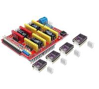 TECNOULAB 1pcs CNC Shield V3 Expansion Board + 4pcs DRV8825 Stepper Motor Driver Modules for 3D Printer