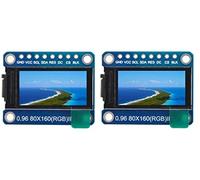 TECNOULAB 2pcs 0.96 Inch 7P SPI HD TFT ST7735 Drive IC 80 * 160 65K IPS Color