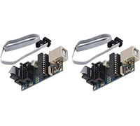 TECNOULAB 2pcs USBTiny USBtinyISP AVR TINY ISP USB Programmer Bootloader with Programming Cable