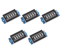 TECNOULAB 5pcs 4S 16.8V 18650 Lithium Battery Capacity Power Level Indicator Blue Screen