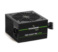 Tecnoware Free Silent Pro 550W ATX Power Supply for Advanced PCs with NVIDIA GeForce GTX Graphics Card - RTX, Silent Fan, PCI-E Connectors, CPU 4+4, SATA, Molex.