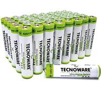 Tecnoware Power Systems - 40 AAA Ultra Alkaline Batteries, 1,5V, Long-Lasting Energy, Safe Nylon Closure, Versatile for Toys & Controllers, Eco-Friendly Packaging, White, AAA, Pack of 40