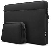 TECOOL 13.3 Inch Laptop Sleeve, Protective Case for MacBook Air 13 13.6 Inch M3 M2 M1 2024-2010, MacBook Pro 13/14 Inch 2024-2012,13.3 Lenovo HP Dell Acer Laptop Cover Waterproof Bag,Black