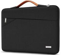 TECOOL 14 Inch Laptop Sleeve Protective Case for 14 Inch HP Lenovo Dell Acer Notebook Chromebook, 15'' MacBook Air M4 M3 M2, Waterproof Computer Case Bag with Handle and Pockets, Black
