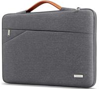 TECOOL 15.6 Inch Laptop Sleeve Protective Case for 15-15.6 Inch Lenovo Thinkpad Ideapad Acer ASUS Dell HP Notebook Chromebook, Waterproof Computer Case Bag with Handle and Pockets, Dark Grey