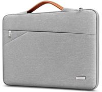 TECOOL 15.6 Inch Laptop Sleeve Protective Case for 15-15.6 Inch Lenovo Thinkpad Ideapad Acer ASUS Dell HP Notebook Chromebook, Waterproof Computer Case Bag with Handle and Pockets, Grey