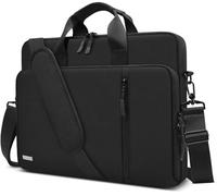 TECOOL 17 17.3 Inch Laptop Bag, 360 Protective Case Messenger Bag Waterproof Computer Sleeve Briefcase with Shoulder Strap for 17-17.3 Inch Acer ASUS Lenovo HP Laptop Notebook, Black