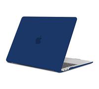 TECOOL Case compatible with MacBook Air M1 & MacBook Air 13 inch Retina 2020 2019 2018 (A2337 A2179 A1932), Plastic Snap On Hard Shell Cover, Navy Blue (Matte)