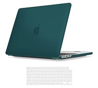 TECOOL Case compatible with MacBook Air M5 M4 M3 M2 13.6 inch 2022-2026 (A3449 A3240 A3113 A2681), Plastic Snap On Hard Shell Cover & UK EU Keyboard Protector, Dark Turquoise (Matte)
