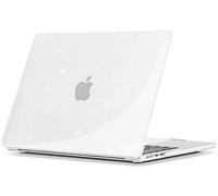TECOOL Case compatible with MacBook Air M5 M4 M3 M2 13.6 inch 2022-2026 (A3449 A3240 A3113 A2681), Plastic Snap On Hard Shell Cover, Glitter Clear (Glossy)