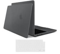 TECOOL Case compatible with MacBook Air M5 M4 M3 M2 15 inch 2023-2026 (A3448 A3241 A3114 A2941), Ultra-Thin Snap On Hard Shell & UK EU Keyboard Protector, Fine Frosted Space Grey (Matte)