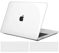 TECOOL Case compatible with MacBook Pro 13 inch 2016-2022 (M2 M1 A2338/A2289/A2251/A2159/A1989/A1706/A1708), Plastic Snap On Hard Shell Cover & UK EU Keyboard Protector, Crystal Clear (Glossy)