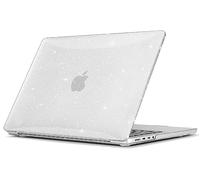 TECOOL Case compatible with MacBook Pro 14 inch 2021-2026 M5 M4 M3 M2 M1 Pro/Max, Plastic Snap On Hard Shell Cover, Glitter Clear (Glossy)