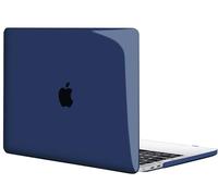 TECOOL Case Compatible with MacBook Pro 15 Inch 2019 2018 2017 2016 A1990 A1707 with Touch Bar, Shiny Case Protective Hard Plastic Thin Case, Navy Blue Crystal
