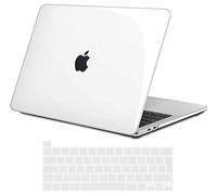 TECOOL Case compatible with MacBook Pro 16 inch 2019 2020 (A2141) with Touch Bar, Plastic Snap On Hard Shell Cover & UK EU Keyboard Protector, Crystal Clear (Glossy)