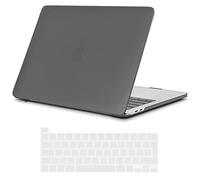 TECOOL Case compatible with MacBook Pro 16 inch 2019 2020 (A2141) with Touch Bar, Plastic Snap On Hard Shell Cover & UK EU Keyboard Protector, Grey (Matte)