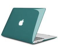 TECOOL Case compatible with old MacBook Air 13 inch 2010-2017 (A1466 A1369), Plastic Snap On Hard Shell Cover, Crystal Dark Turquoise (Glossy)