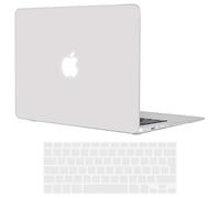 TECOOL Case compatible with old MacBook Air 13 inch 2010-2017 (A1466 A1369), Plastic Snap On Hard Shell Cover & UK EU Keyboard Protector, Frost (Matte)