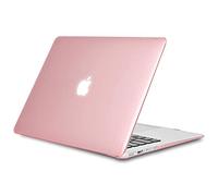 TECOOL Case compatible with old MacBook Air 13 inch 2010-2017 (A1466 A1369), Plastic Snap On Hard Shell Cover, Crystal Fuchsia (Glossy)