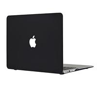 TECOOL Case compatible with old MacBook Air 13 inch 2010-2017 (A1466 A1369), Plastic Snap On Hard Shell Cover, Black (Matte)