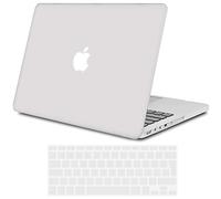 TECOOL Case compatible with old MacBook Pro 13 inch Retina 2015 2014 2013 2012 (A1502 A1425), Plastic Snap On Hard Shell Cover & UK EU Keyboard Protector, Frost (Matte)