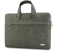 TECOOL Laptop Sleeve Case for MacBook Air/Pro 13 14 Inch, Laptop Cover for 13,5" 14" Ultra-Thin Laptop Notebook Chromebook Lenovo HP Huawei ASUS Acer Dell [Faux Suede Leather, with Handle] Army Green