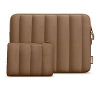 TECOOL Puffy 13 13.3 Inch Laptop Sleeve Macbook Case for MacBook Air 13 13.6 Inch M4 M3 M2 M1 2025 2024-2010, MacBook Pro 13/14 Inch M4 M3 M2 2024-2012,13.3 Splash-Resistant Protective Case, Brown