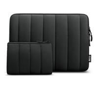 TECOOL Puffy 13 13.3 Inch Laptop Sleeve Macbook Case for MacBook Air 13 13.6 Inch M4 M3 M2 M1 2025 2024-2010, MacBook Pro 13/14 Inch M4 M3 M2 2024-2012,13.3 Splash-Resistant Protective Case, Black