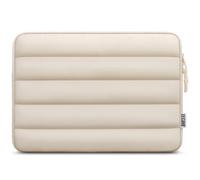 TECOOL Puffy 13.3 Inch Laptop Sleeve Case for Macbook Air 13 13.6 M5 M4 M3 M2 2026-2010, MacBook Neo, Macbook Pro 13/14 M5 M4 M3 M2 M1 2026-2012, Shockproof Water-Resistant Protective Bag Cover, Beige