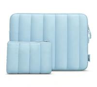 TECOOL Puffy 15.6 inch Laptop Case Sleeve For 15 15.6” Lenovo Thinkpad ideapad HP Pavilion Acer Dell Asus Vivobook Chromebook Notebook,MacBook Pro 16 Inch M4 M3 Waterproof Protective Case,Blue
