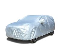Tecoom Car Cover Waterproof All Weather, 3 Layers Soft Cotton Fleece Lining SUV Car Cover with Zipper Door & Lock, Windproof Rain Sun UV Hail Protector Full Exterior Covers Fit SUV (206-215 Inches)