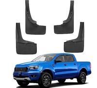 Tecoom Mud Flaps Splash Guards Compatible with Ford Ranger 2018 2019 2020 2021 2022, Front and Rear Custom Truck Mud Flaps Set of 4 ABS Molded