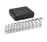 TecoTek 12-Piece 1/4-Inch Drive Metric Universal Joint Socket Set, Swivel Socket Set, 6-Point, 5mm to 15mm, CR-V, Universal Flex Socket for Easier Access to Tight Spaces