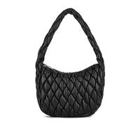 Tecpex Quilted Tote Bag, Puffer Bag, Large Puffy Shoulder Bag, Cotton Padded Padding Lightweight (Black)