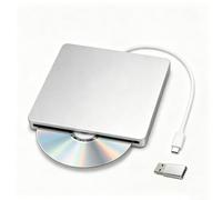 TecPulse External DVD Drive for Laptop, USB 3.0 CD/DVD Burner & Reader with USB-C Adapter, Portable Optical Drive Compatible with MacBook Pro/Air, iMac, Windows 11/10, Plug & Play