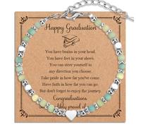 TecquorA - Natural stone bead bracelet, gift for teacher, grandma, son, brother, friends, Mother's Day, Easter, Graduation, Valentine's Day, Average Size, No Gemstone