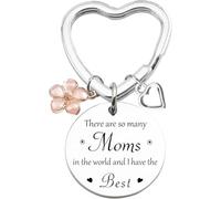 Tecreo Mom Gifts Keychain Gift, Mo m Keychain Birthday Gift s, Mother's Day Gif ts for M om from Son Daughter, Heart Keyring