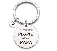 Tecreo Papa Gift My Favorite People Call Me Papa Key Chain Best Papa Ever Present Father's Day Gift Dad Grandpa Birthday Gift Personalized Gift