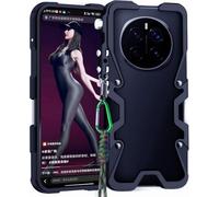 TECSHINE Case for HONOR Magic7 Pro, Magic 7 Pro Metal Border Cell Phone Cover, Mobile Phone Shell -Black