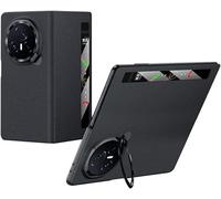 TECSHINE Intelligent Leather Mobile Phone Case for HONOR Magic V3. Magnetic, Kickstand, Smart Cellphone Cover/Shell for Magic V 3 Black