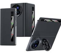 TECSHINE Intelligent Leather Mobile Phone Case for VIVO X Fold3 Pro. Magnetic, Kickstand, Smart Cellphone Cover/Shell for X Fold 3 Pro Black