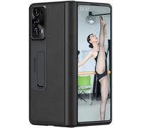 TECSHINE Leather Case for HONOR Magic V2, Hinged Cover for HONOR Magic V 2 Phone, Bracket, Mobile Phone Shell, Support Frame, Leather Holster -Black