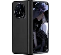 TECSHINE Leather Case for Honor Magic V3, Hinged Cover for Honor Magic V 3 Phone, Mobile Phone Shell, Support Frame, Call-phone Holster Black