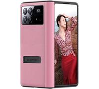 TECSHINE Leather Case for Xiaomi MIX Fold 3, Hinged Cover for Xiaomi MIX Fold3 Fone, Bracket, Mobile Phone Shell, Support Frame, Leather Holster -Pink