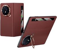 TECSHINE Leather Cell-phone Case for HONOR Magic V3. Magnetic, Bracket, Smart Mobile Phone Cover/Shell for Magic V 3 -Red