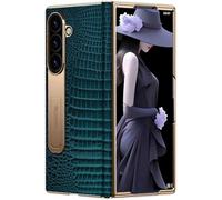 TECSHINE Luxury Genuine Leather Cell-phone Case for Samsung Galaxy Z Fold 7, Hinged Cover for Samsung Z Fold7, Kickstand, Mobile Phone Shell, Support Frame, Holster