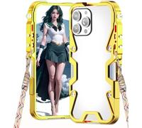 TECSHINE Metal Case for IPhone 12 Pro Max, Cover for Apple iPhone 12 Pro Max Cell Phone, Mobile Phone Shell, Metal Border Phone Case