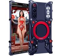 TECSHINE Metal Case for ZTE Nubia Redmagic 10 Air, Cover for Red Magic 10 Air Cellphone, Border Mobile Phone Shell, Mechanical Monster, Bracket -Black